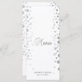 Menu Les confettis argentés élégants pointillent (Devant / Derrière)