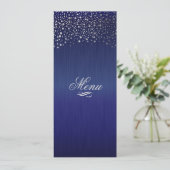 Menu Les confettis argentés élégants pointillent (Debout devant)