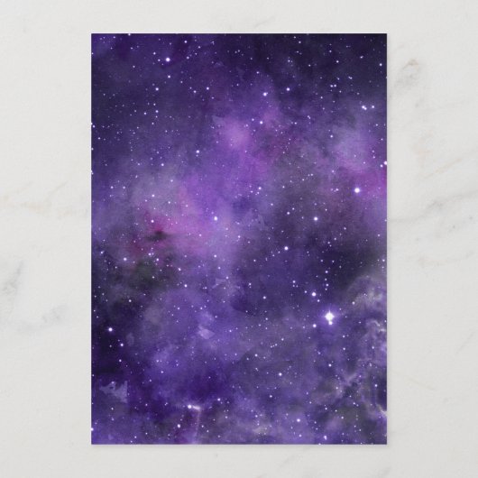 Menu Les étoiles de l'univers. Mariage de script de nui (Dos)