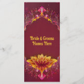 Menu Les fleurs éternelles : une célébration de l'amour (Dos)