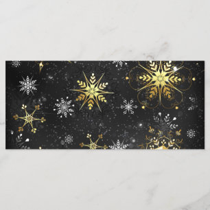 Menu Les flocons dorés de Noël sur l'Arrière - plan noi