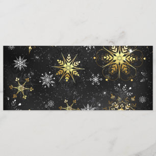 Menu Les flocons dorés de Noël sur l'Arrière - plan noi