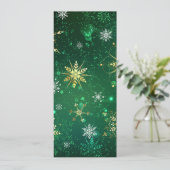 Menu Les flocons dorés de Noël sur l'Arrière - plan ver (Debout devant)