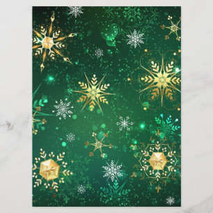 Menu Les flocons dorés de Noël sur l'Arrière - plan ver
