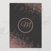 Menu Les parties scintillantes roses d'or miroitent (Dos)