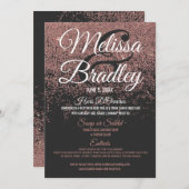 Menu Les parties scintillantes roses d'or miroitent (Devant / Derrière)