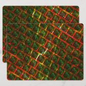 Menu 'Les yeux encadrés verts', rayures ou grille rouge (Devant / Derrière)