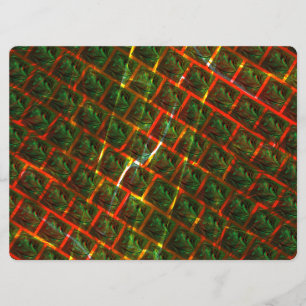 Menu 'Les yeux encadrés verts', rayures ou grille rouge