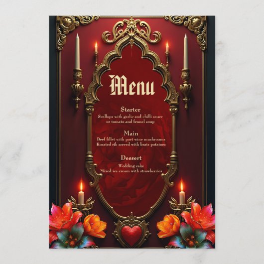 Menu L'esprit du style vintage merveilleux (Devant)