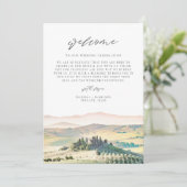 Menu LETTRE D'ACCUEIL DE Destination TOSCANE (Debout devant)