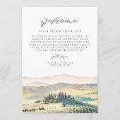 Menu LETTRE D'ACCUEIL DE Destination TOSCANE (Devant)