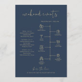 Menu LETTRE D'ACCUEIL DE LA Marine Moderne CAITLIN Cart (Dos)