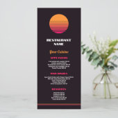 Menu Lever de soleil abstrait, Restaurant Mince (Debout devant)