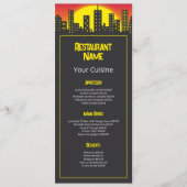 Menu Lever de soleil sur la ville, Restaurant Mince (Devant)