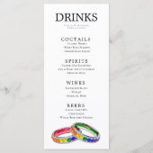 Menu 🌈 LGBTQ Entremêlés dans la Fierté (Dos)