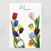 Menu LGBTQ plus Fleurs tulipes (Dos)