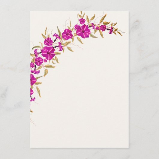 Menu Liane Trompette Violette Sauvage Fleurs Jardin Mar (Dos)