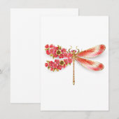 Menu libellule de fleurs avec sakura de bijoux (Devant / Derrière)