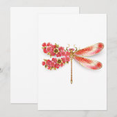 Menu libellule de fleurs avec sakura de bijoux (Devant / Derrière)