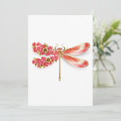 Menu libellule de fleurs avec sakura de bijoux (Debout devant)