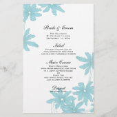 Menu Light Blue Daisies Wedding (Voorkant)