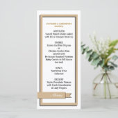 Menu Light Brown Ribbon Wedding/Program (Staand voorkant)