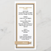 Menu Light Brown Ribbon Wedding/Program (Voorkant)