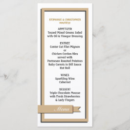 Menu Light Brown Ribbon Wedding/Program