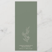 Menu Ligne de lierre à fleurs vert sauge (Dos)