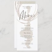 Menu Lignes circulaires d'art moderne forme Mariage bei (Devant / Derrière)