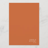 Menu Lignes raffinées Mariage géométrique Terra Cotta I (Dos)
