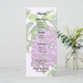 Menu Lilas en fleurs (Debout devant)