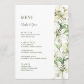 Menu LILY Blossom Elegance Mariage (Devant)