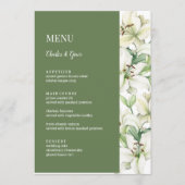 Menu LILY Blossom Elegance Mariage (Devant)