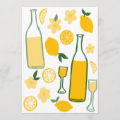 Menu Limoncello Lemonade Lemons Fête des mariées CUSTOM (Dos)