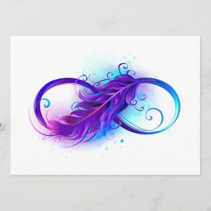 Menu L'infini avec plume violette