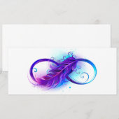 Menu L'infini avec plume violette (Devant / Derrière)