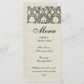Menu Linge de dentelle mariage blanc classique jolie (Devant / Derrière)