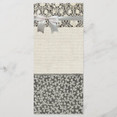 Menu Linge de dentelle mariage blanc classique jolie (Dos)