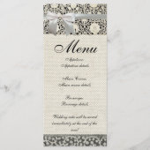 Menu Linge de dentelle mariage blanc classique jolie (Devant)