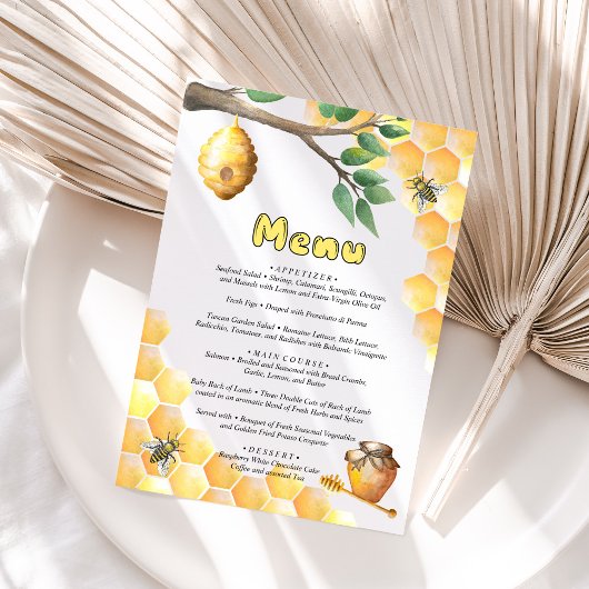 Menu Little Bee Baby shower
