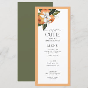Menu Little Cutie Oranje Citrus Waterverf Shower