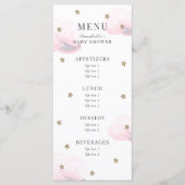 Menu Little Star Pink Baby shower (Voorkant)