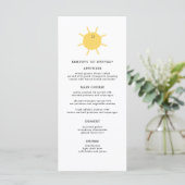 Menu Little Sunshine Party (Debout devant)