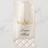 Menu L'ivoire d'éclairage de lustre de mariage perle la (Devant / Derrière)