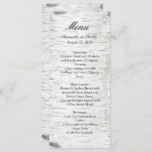 Menu Livre blanc Mariage de bouleau écorce de bois rust (Devant / Derrière)