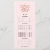Menu Logo Baker Bakery Rose Rose (Devant)