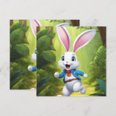 Menu Logo de lapin livre d'or noir (Devant / Derrière)