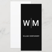 Menu Logo de marque noire | Entreprise (Devant / Derrière)