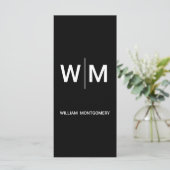 Menu Logo de marque noire | Entreprise (Debout devant)